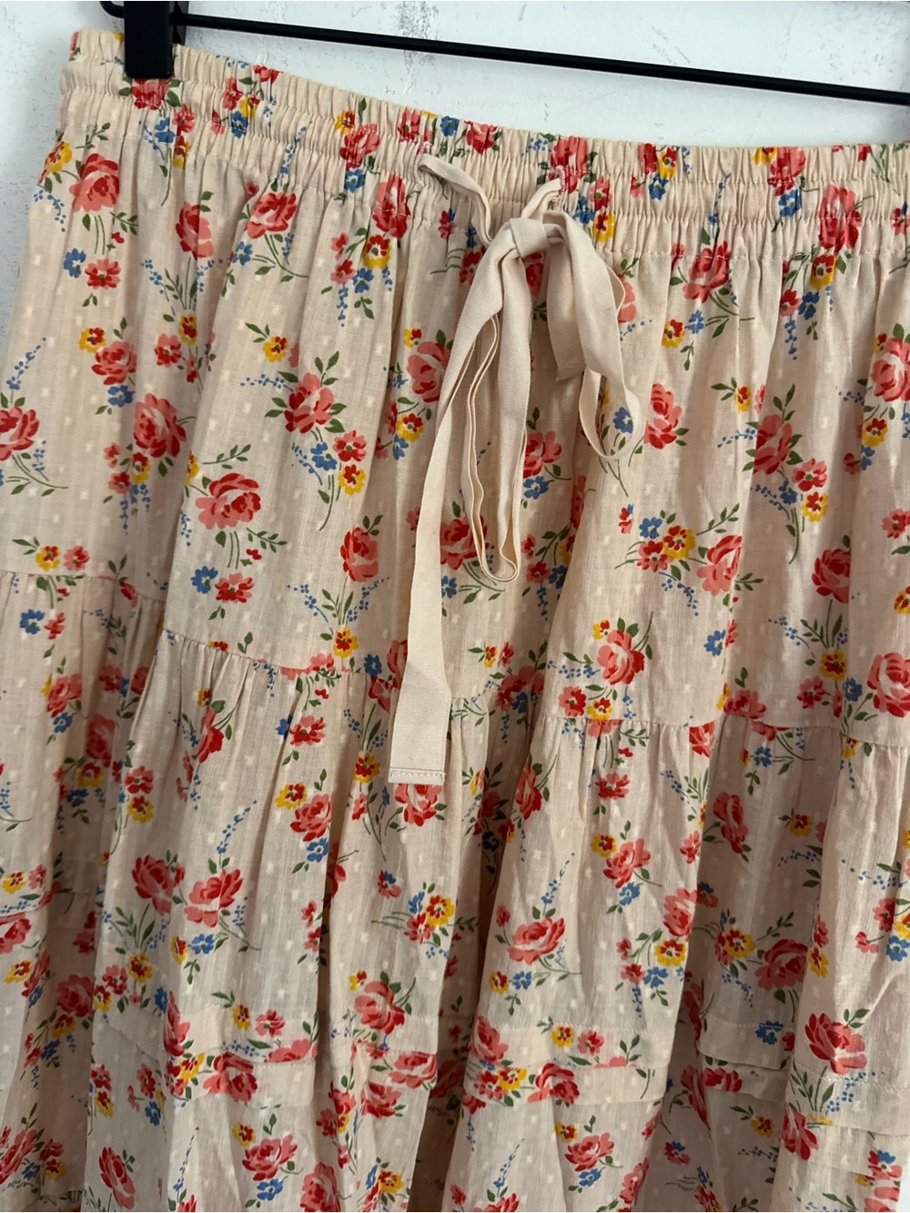 THE GREAT. Tiered Pink Floral Maxi Skirt Size 2/M - Picture 2 of 3